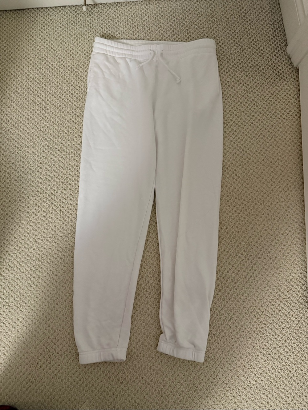 TNA White Drawstring Joggers